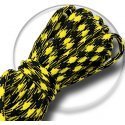 Yellow & black round paracord shoelaces
