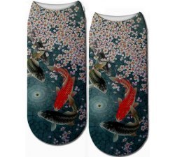 Japanese scene ankle socks