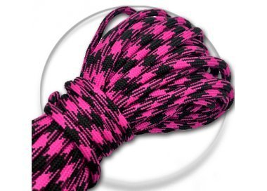 1 pair x black & fushia pink paracord shoelaces
