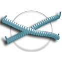 Light blue no-tie elastic spring shoelaces