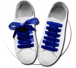 Royal blue velvet shoelaces