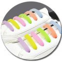 Flat no tie glow silicone shoelace : 5 colors