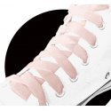Powder pink velvet shoelaces