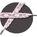 Powder pink lace shoelaces