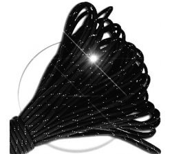 Black with silver glitter paracord shoelaces