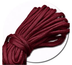 1 pair x burgundy round paracord shoelaces