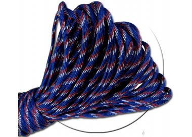 1 pair x blue, white & red paracord shoelaces