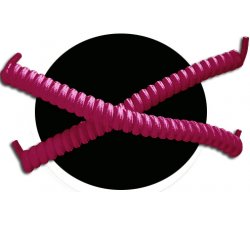 Neon pink no-tie elastic spring shoelaces