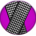 Black and white houndstooth shoelaces