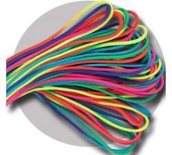 Rainbow neon paracord shoelaces