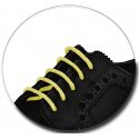 Yellow wax shoelaces