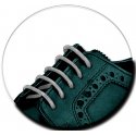 Pearl grey wax shoelaces