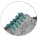 Teal blue wax shoelaces