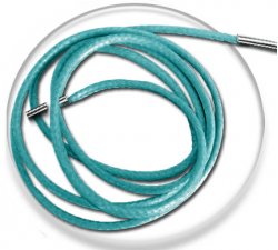 Teal blue wax shoelaces