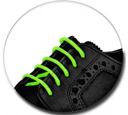 Waxed thin laces neon green