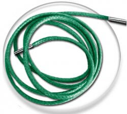 Emerald green wax shoelaces