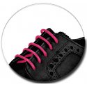 Neon pink wax shoelaces