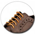 Apricot orange wax shoelaces