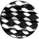 Two-tone black & white wax shoelaces