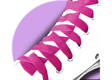 1 pair x pink raspberry velvet shoelaces