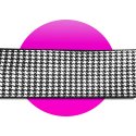 Wide black & white houndstooth wide shoelaces