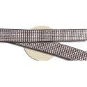 Wide houndstooth coffee shoelaces