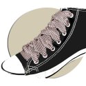 Wide houndstooth coffee shoelaces