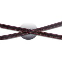 Black shoelaces red stitched