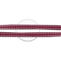 White stitched burgundy shoelaces