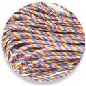 Multicolored round paracord shoelaces