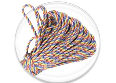 1 pair x multicolored round paracord shoelaces