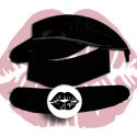 Black lips shoelaces decorations