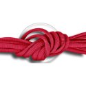 Red round shoelaces