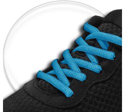1 pair x lagoon blue round shoelaces