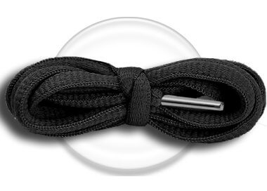 1 pair x black round shoelaces