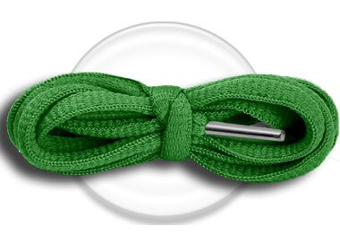 1 pair x green round shoelaces