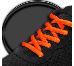 Neon orange round shoelaces