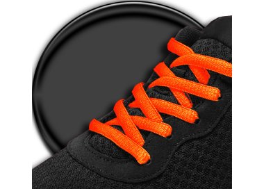 1 pair x neon orange round shoelaces