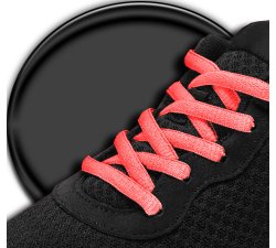 Coral pink round shoelaces