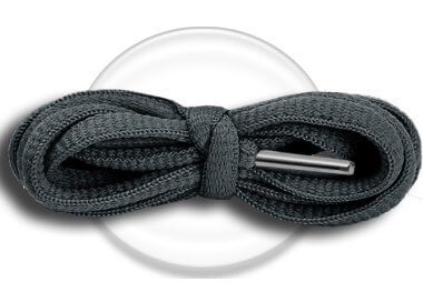 1 pair x charcoal grey round shoelaces