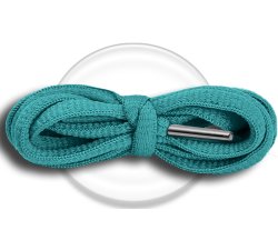 Peacock blue round shoelaces