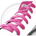 Fuchsia pink flat shoelaces