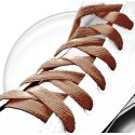 Caramel brown flat shoelaces 