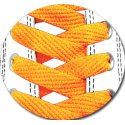 Pumpkin orange flat shoelaces