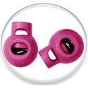 Fuchsia pink ball shoelaces stoppers