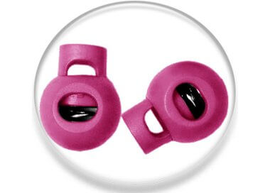 1 pair x pink fuchsia ball shoelaces stoppers