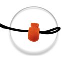 Orange ball shoelaces stoppers