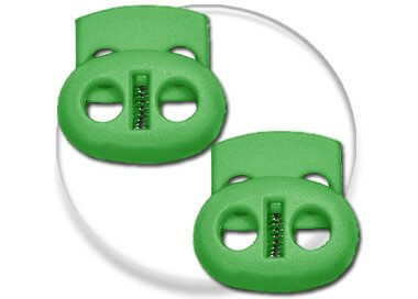 1 pair x green flat shoelaces stoppers