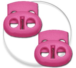 1 pair x pink fuchsia flat shoelaces stoppers