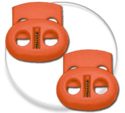 1 pair x orange flat shoelaces stoppers